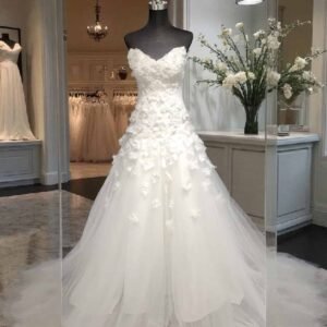 Ethereal Petal Elegance Bridal Gown