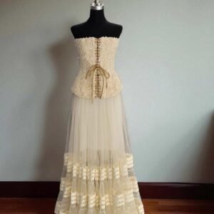 Ivory Renaissance Corset Tulle Gown